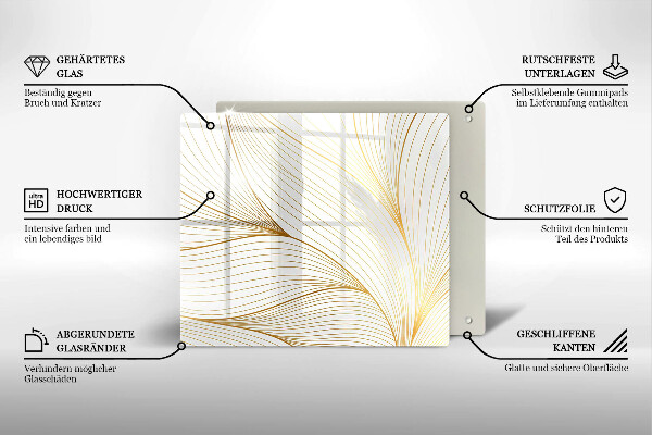 Osłona ściany przy kuchence gazowej Nowoczesny wzór linie