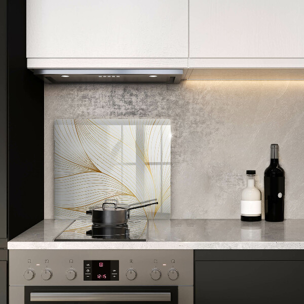 Osłona ściany przy kuchence gazowej Nowoczesny wzór linie