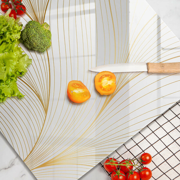 Osłona ściany przy kuchence gazowej Nowoczesny wzór linie