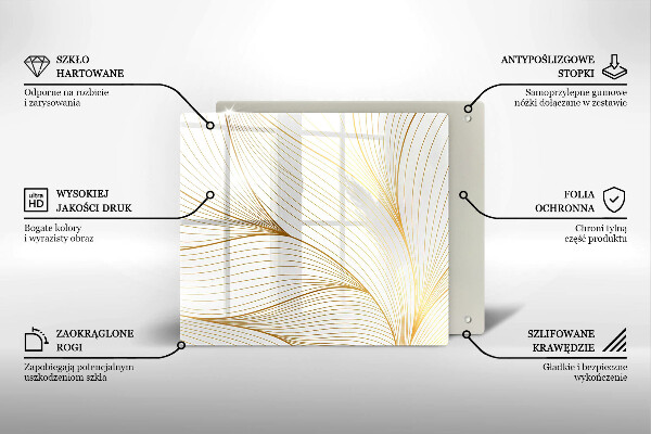Osłona ściany przy kuchence gazowej Nowoczesny wzór linie
