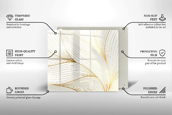 Osłona ściany przy kuchence gazowej Nowoczesny wzór linie