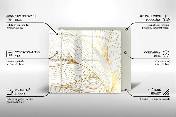 Osłona ściany przy kuchence gazowej Nowoczesny wzór linie