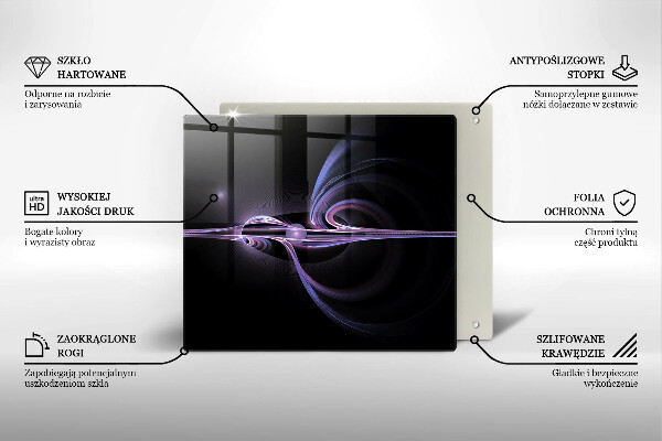 Osłona ściany przy kuchence gazowej Nowoczesna abstrakcja