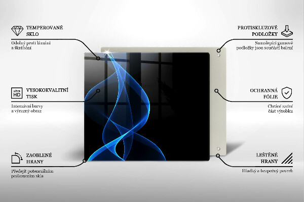Osłona ściany przy kuchence gazowej Niebieskie linie dymu