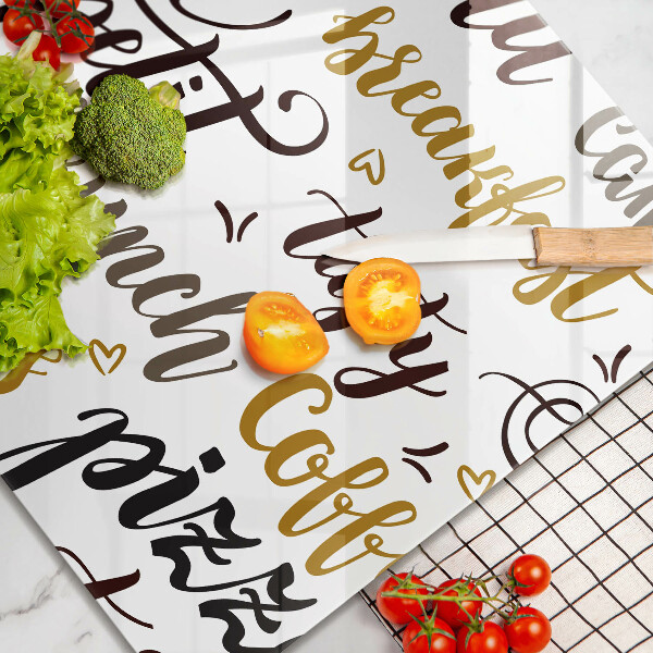 Osłona ściany przy kuchence gazowej Napisy Bon appetit