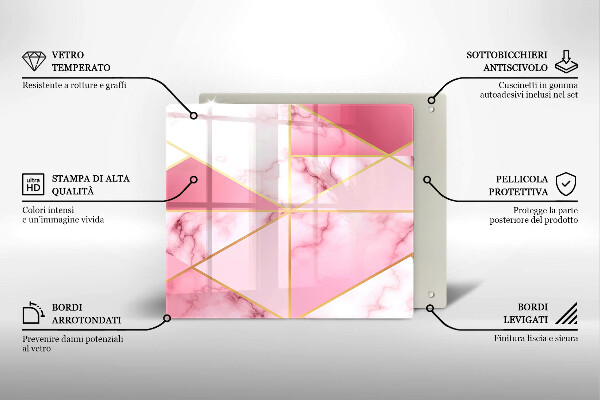 Osłona ściany przy kuchence gazowej Geometryczny marmur
