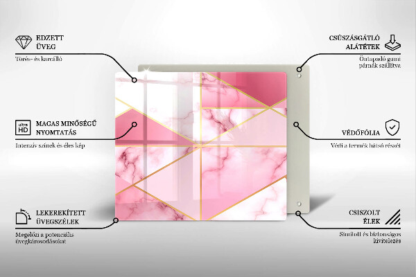 Osłona ściany przy kuchence gazowej Geometryczny marmur