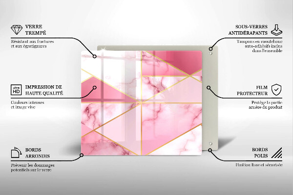 Osłona ściany przy kuchence gazowej Geometryczny marmur