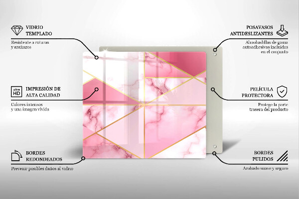 Osłona ściany przy kuchence gazowej Geometryczny marmur