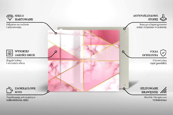 Osłona ściany przy kuchence gazowej Geometryczny marmur