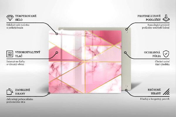 Osłona ściany przy kuchence gazowej Geometryczny marmur