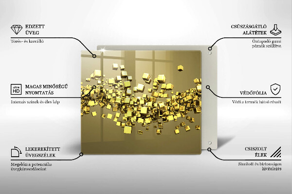 Osłona ściany przy kuchence gazowej Abstrakcja geometria 3D