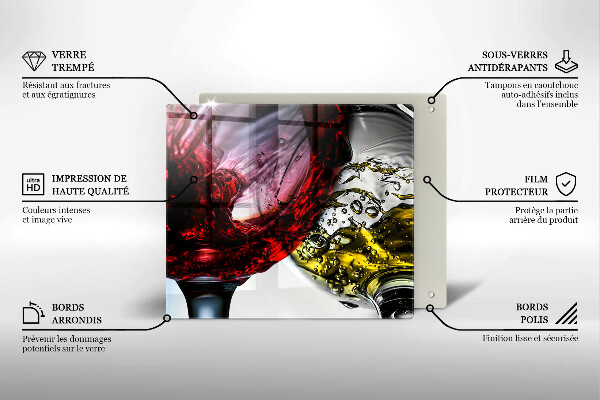 Osłona ściany przy kuchence gazowej Kieliszki wina