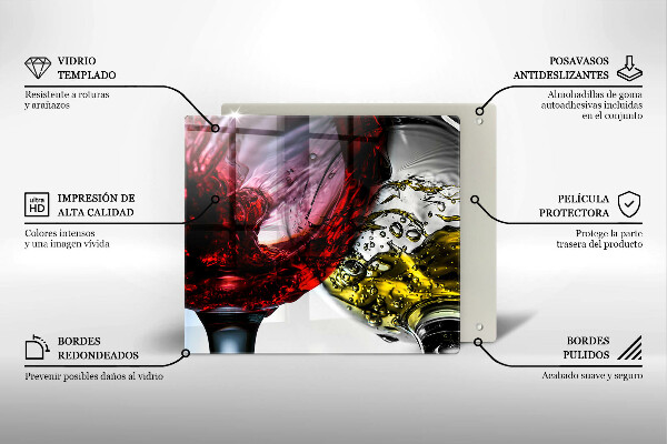 Osłona ściany przy kuchence gazowej Kieliszki wina
