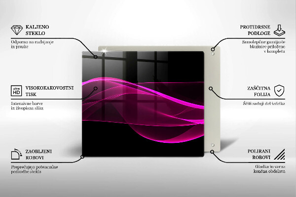 Osłona ściany przy kuchence gazowej Różowa abstrakcja