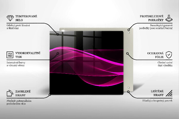 Osłona ściany przy kuchence gazowej Różowa abstrakcja