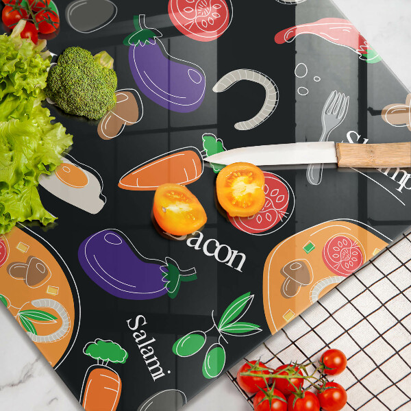 Osłona ściany przy kuchence gazowej Ilustracja jedzenie