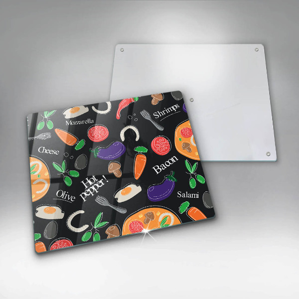 Osłona ściany przy kuchence gazowej Ilustracja jedzenie