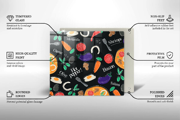 Osłona ściany przy kuchence gazowej Ilustracja jedzenie