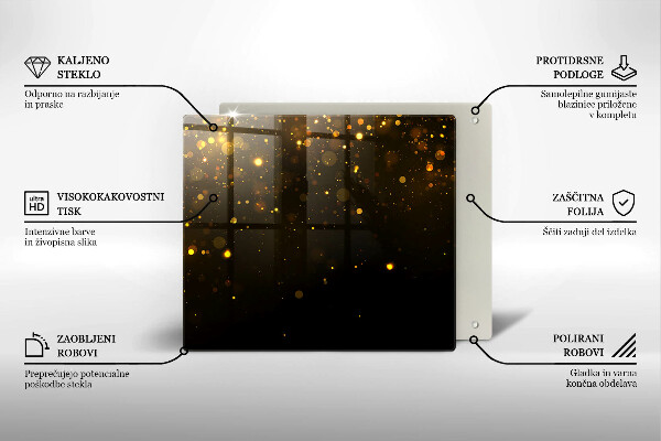 Osłona ściany przy kuchence gazowej Złoty brokat