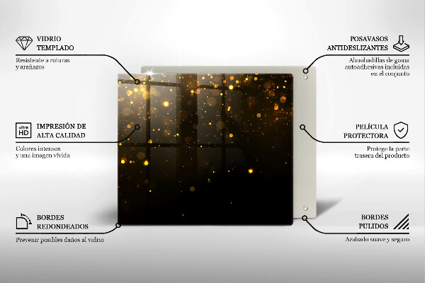 Osłona ściany przy kuchence gazowej Złoty brokat