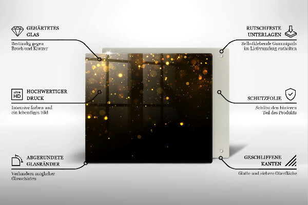 Osłona ściany przy kuchence gazowej Złoty brokat