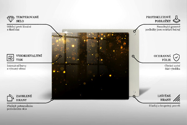 Osłona ściany przy kuchence gazowej Złoty brokat