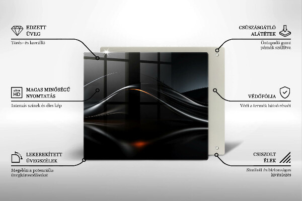 Osłona ściany przy kuchence gazowej Abstrakcja 3D design