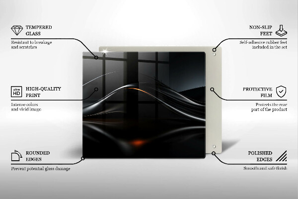 Osłona ściany przy kuchence gazowej Abstrakcja 3D design