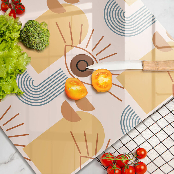 Osłona ściany przy kuchence gazowej Boho wzór oczy