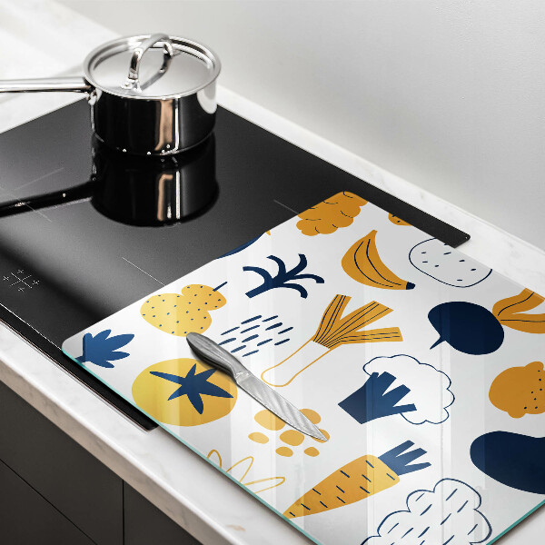 Osłona ściany przy kuchence gazowej Ilustracja jedzenie