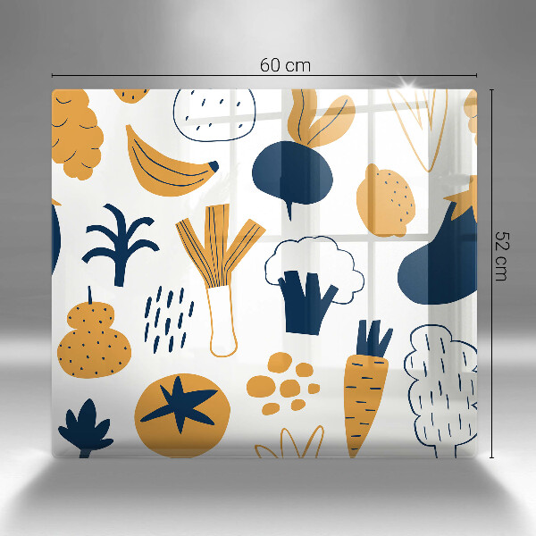 Osłona ściany przy kuchence gazowej Ilustracja jedzenie