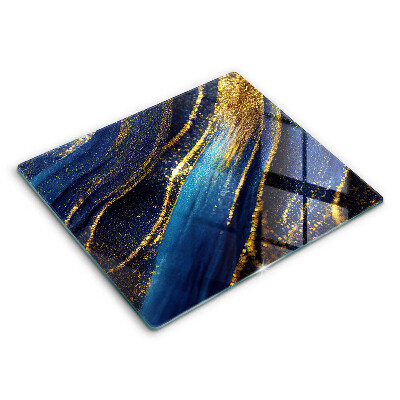 Osłona ściany przy kuchence gazowej Granatowa abstrakcja