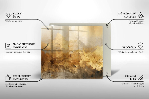 Osłona ściany przy kuchence gazowej Bogata tekstura