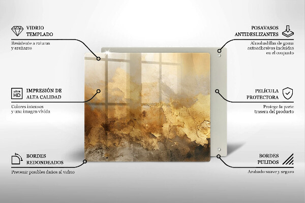 Osłona ściany przy kuchence gazowej Bogata tekstura