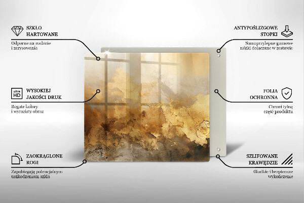 Osłona ściany przy kuchence gazowej Bogata tekstura