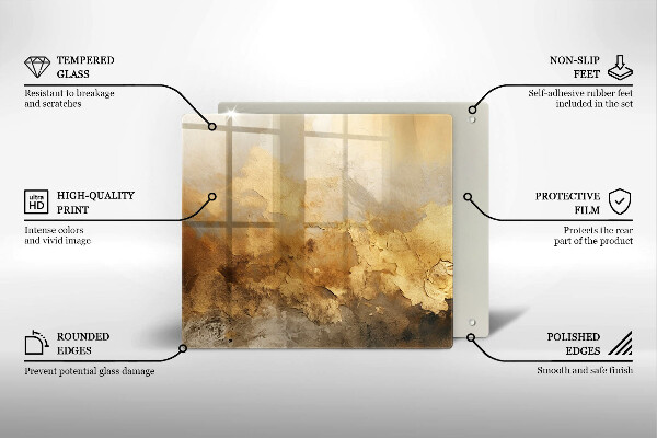 Osłona ściany przy kuchence gazowej Bogata tekstura