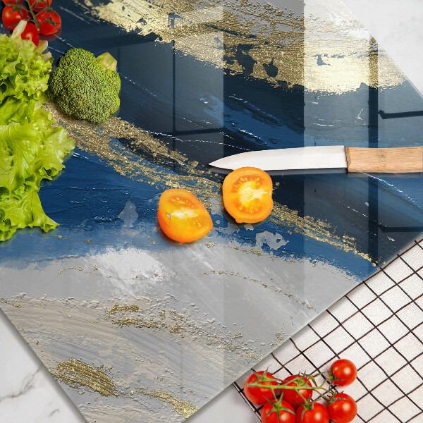 Osłona ściany przy kuchence gazowej Tekstura ze złotem