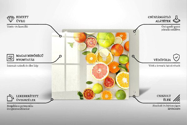 Osłona do płyty indukcyjnej Owoce cytrusy