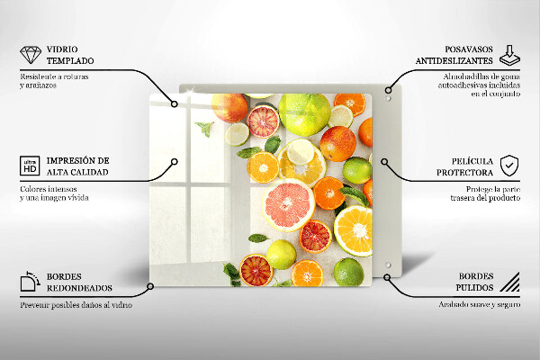 Osłona do płyty indukcyjnej Owoce cytrusy