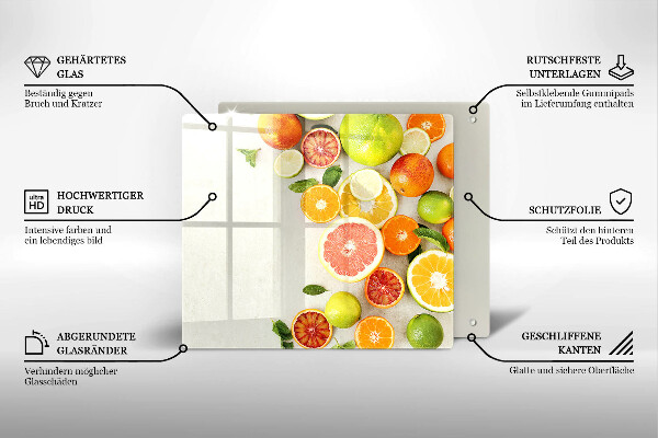Osłona do płyty indukcyjnej Owoce cytrusy
