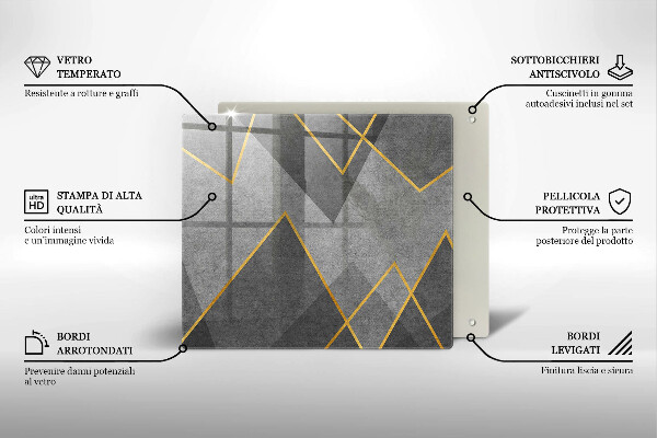 Osłona do płyty indukcyjnej Ostre kształty