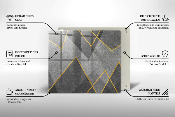 Osłona do płyty indukcyjnej Ostre kształty