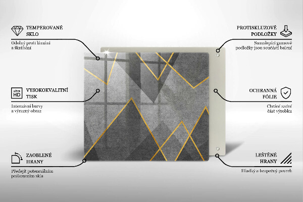 Osłona do płyty indukcyjnej Ostre kształty