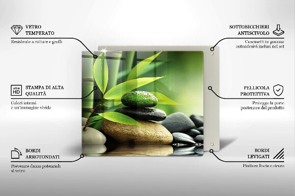 Osłona do płyty indukcyjnej Zen bambus kamienie