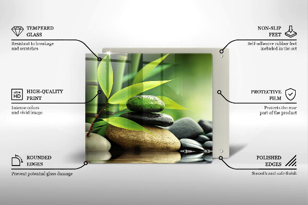 Osłona do płyty indukcyjnej Zen bambus kamienie