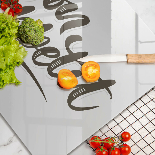 Osłona do płyty indukcyjnej Napis Bon Appetit