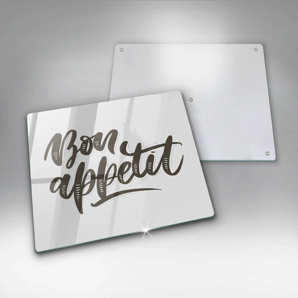 Osłona do płyty indukcyjnej Napis Bon Appetit