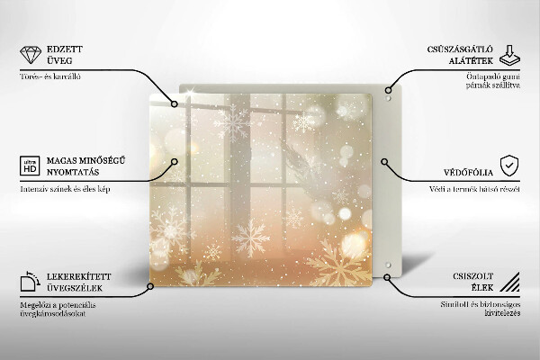 Osłona do płyty indukcyjnej Płatki śniegu