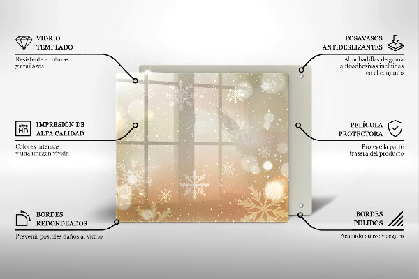 Osłona do płyty indukcyjnej Płatki śniegu